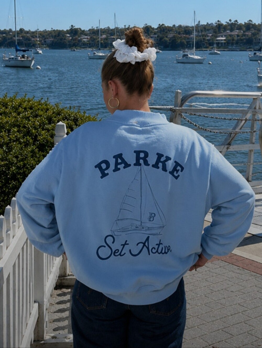 PARKE Set Active Oversized Light Blue Herritage Mockneck L/XL SOLD OUT